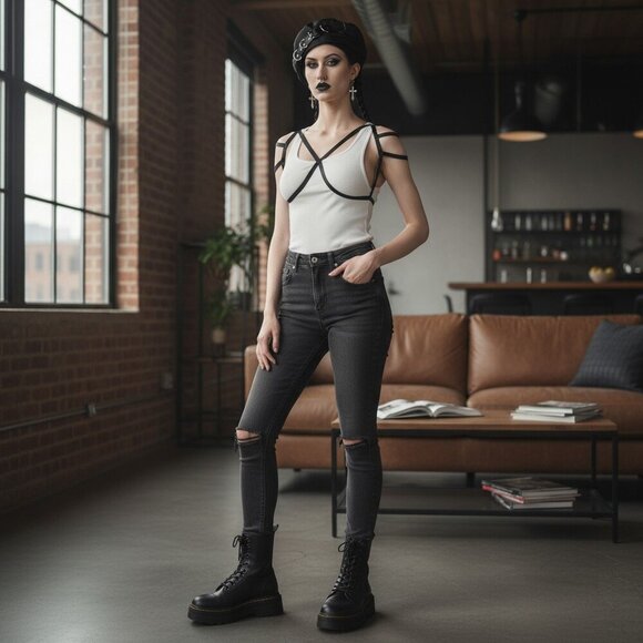 Dolls Kill Other - Dolls Kill Gothic Aura Velvet Harness NEW